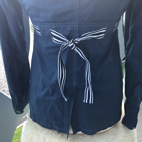 Free People 100% Cotton Utility Thigh Length Button Down Jacket Coat - Picture 6 of 16